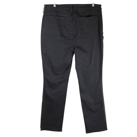 NYDJ Sheri Slim Jeans Mid Wash Lift Tuck Shaping Stretch Storm Black‎ 18 - Picture 5 of 8